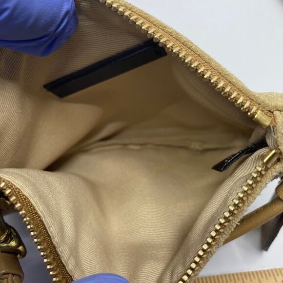 COACH Tan Velvet Fabric Wristlet - Picture 4 of 5